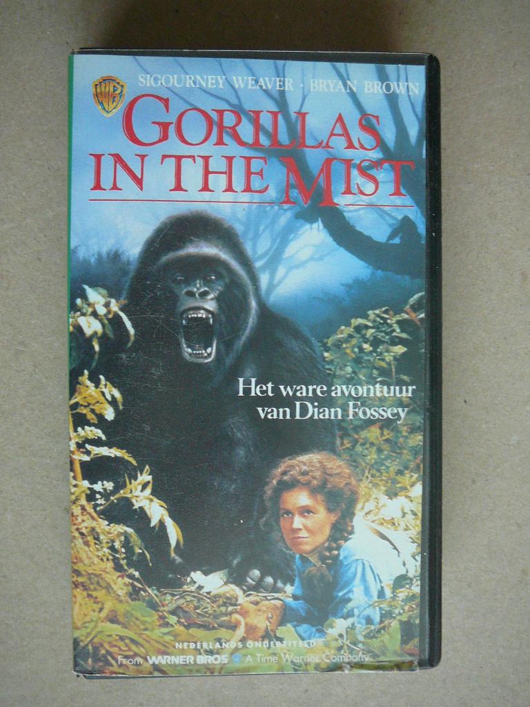 Vhs videoband gorillas in the mist, Alle leeftijden, Ophalen of Verzenden, Zo goed als nieuw