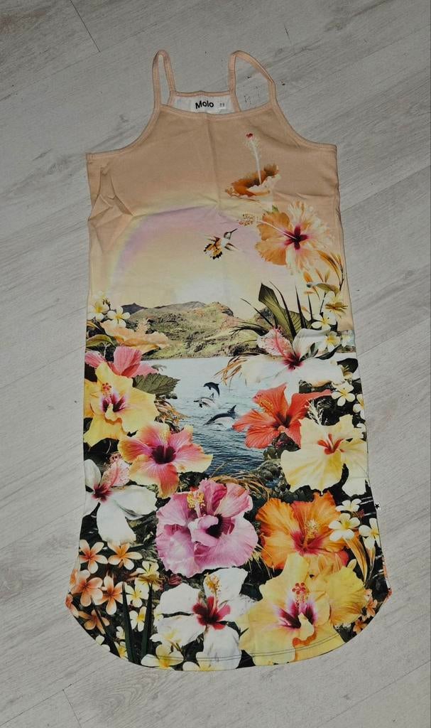 Molo zomerjurk met tropische print maat 134/140, Kinderen en Baby's, Kinderkleding | Maat 134, Ophalen of Verzenden, Zo goed als nieuw