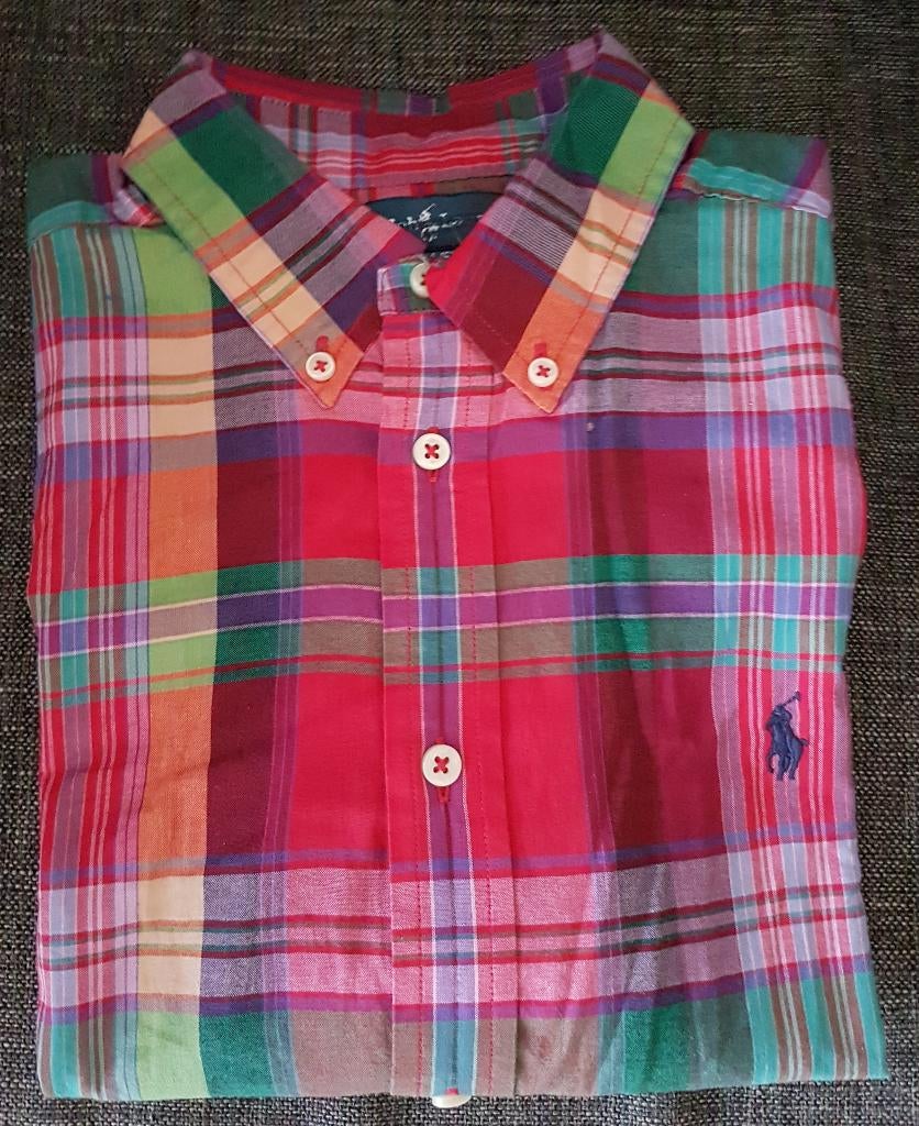 Maat 152/158 Rood geruit Ralph Lauren overhemd s/s NIEUW a, Overhemd of Blouse, Nieuw, Ophalen of Verzenden, Ralph lauren