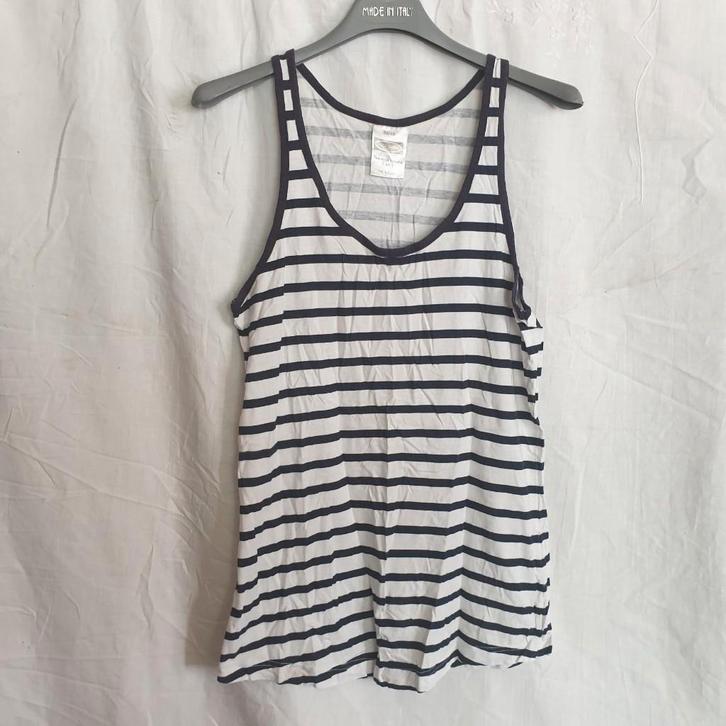 Leuk gestreept hemd. Mt 38/40. Merk Cilia Classics, Kleding | Dames, T-shirts, Zo goed als nieuw, Maat 38/40 (M), Blauw, Zonder mouw