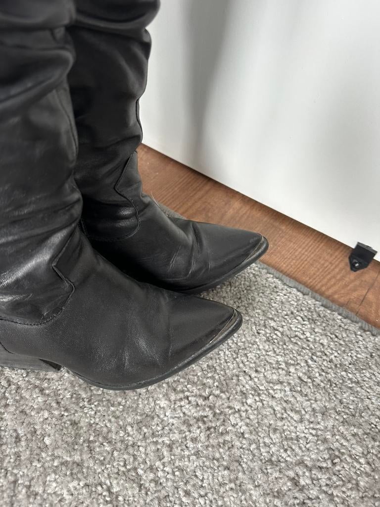 Hoge dames kaarzen Notre V, Ophalen of Verzenden, Zo goed als nieuw, Zwart, Hoge laarzen