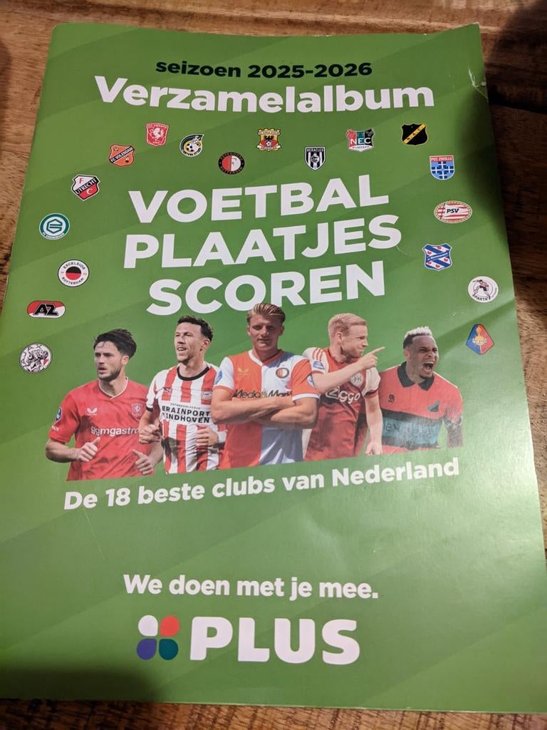 Plus voetbalboek + plaatjes, Plus, Ophalen of Verzenden