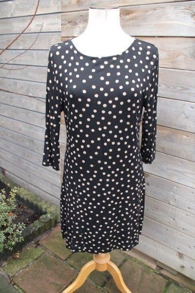 Jurk zwart/ camel La Fee Maraboutee mt 3 (M) Vaste prijs OP, Maat 38/40 (M), La Fee Maraboutee, Verzenden, Zwart