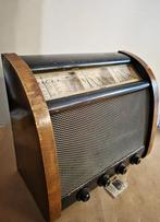 Antieke buizenradio G.E.C.bc5639,speelt,1950,apart model, Ophalen of Verzenden