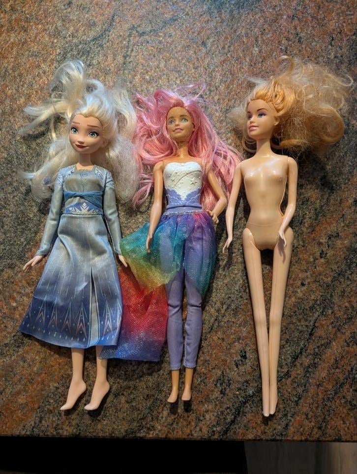 3x Barbie Prinsessen - vanaf 5 euro, Ophalen of Verzenden, Gebruikt, Barbie
