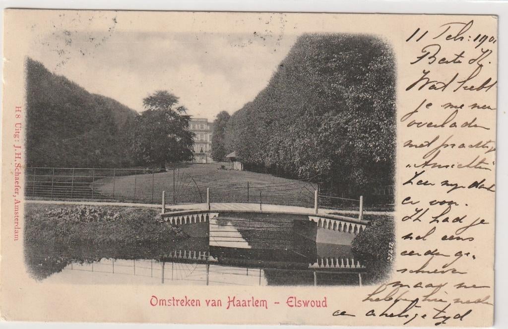 Haarlem landgoed Elswout, Ophalen of Verzenden, Voor 1920, Gelopen, Noord-Holland