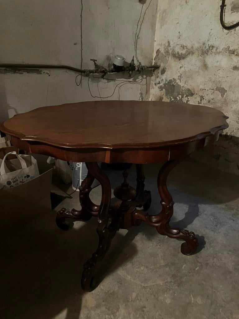 Biedermeier: Mahoniehouten tafel (opknapper), Antiek en Kunst, Ophalen