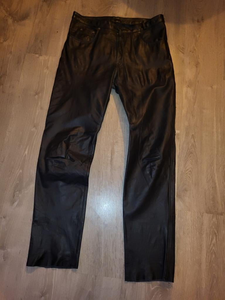 Zwarte leren broek, Kleding | Heren, Broeken en Pantalons, Ophalen of Verzenden