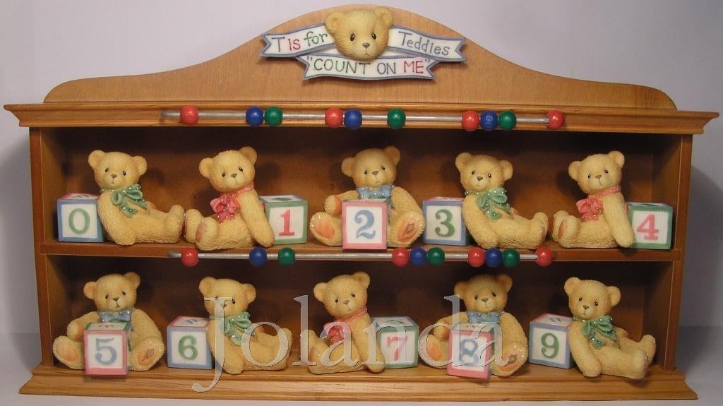 Cherished Teddies Kast met Cijfers, Verzamelen, Ophalen of Verzenden, Zo goed als nieuw, Beeldje, Cherished Teddies