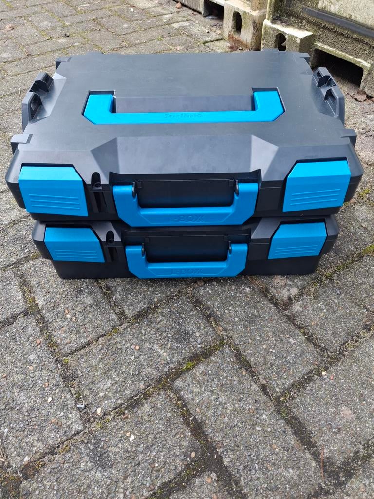 Set van 2 Sortimo L-Boxx Koffers met Inlay, Doe-het-zelf en Verbouw, Gereedschapskisten, Ophalen of Verzenden, Gevuld, Gebruikt