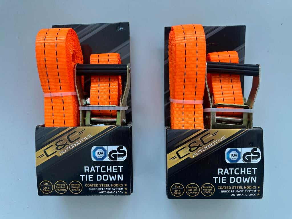 Spanbanden 2.000 kg - 5m (2 stuks), Ophalen of Verzenden