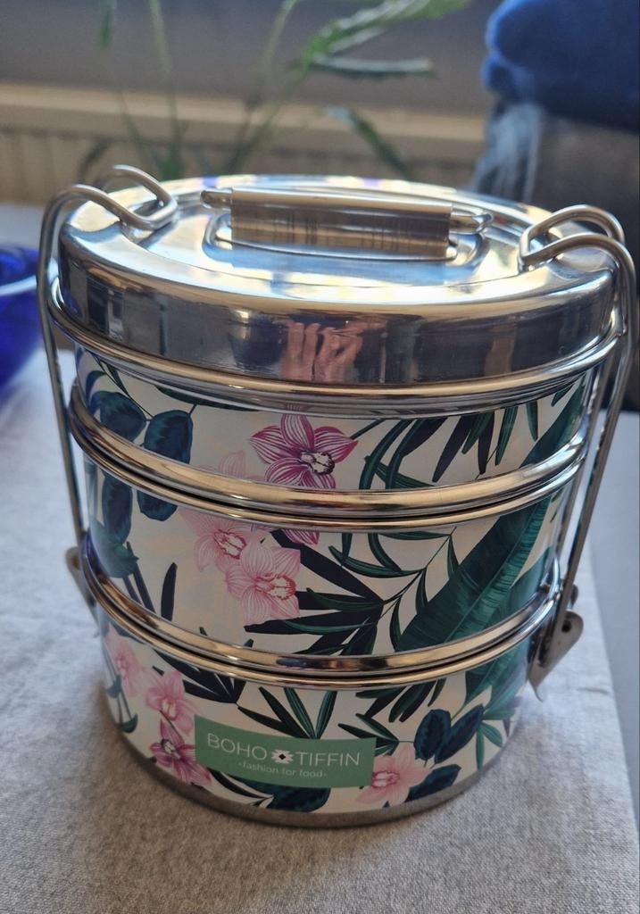 RVS BOHO TIFFIN lunchbox, Ophalen, Zo goed als nieuw