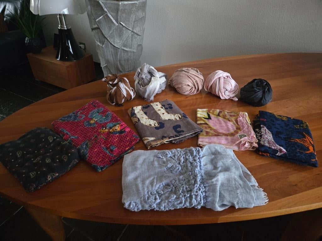 11 sjaals, waaronder Birds on the run, Kleding | Dames, Mutsen, Sjaals en Handschoenen, Verzenden, Maat 46/48 (XL) of groter, Birds on the run