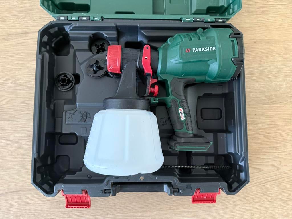 Parkside verfspuit 20v, Doe-het-zelf en Verbouw, Gereedschap | Overige machines, Ophalen, Zo goed als nieuw