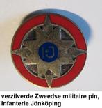 Verzilverde militaire speld, Infanterie Jönköping, Ophalen of Verzenden, Overige onderwerpen