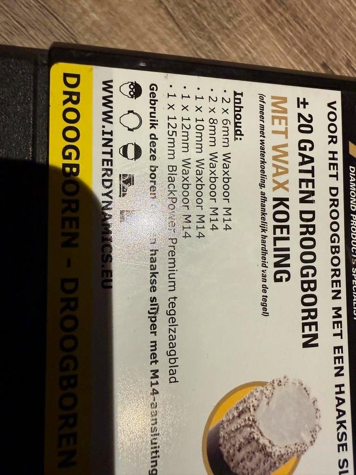 🔥InterDynamicsBlack PowerTegelboorSetM14 – NIEUW! Profi set, Doe-het-zelf en Verbouw, Gereedschap | Boormachines, Nieuw, Overige typen