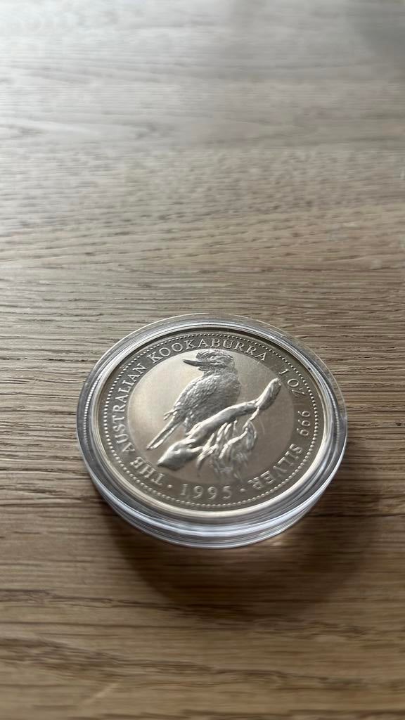 KOOKABURRA Australia 1 oz 999/1000 zilver 1995, Ophalen of Verzenden, Zilver