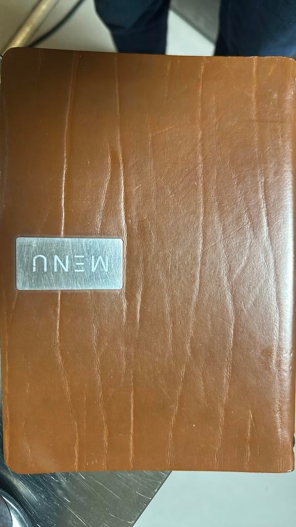 A5 menukaart map leder bruin, Diversen, Notitieboeken, Ophalen of Verzenden, Zo goed als nieuw