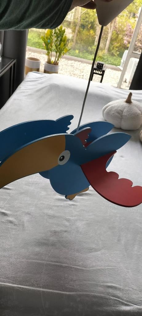 Kinder lamp vogel (hout), Ophalen, Zo goed als nieuw, Hout, Minder dan 50 cm