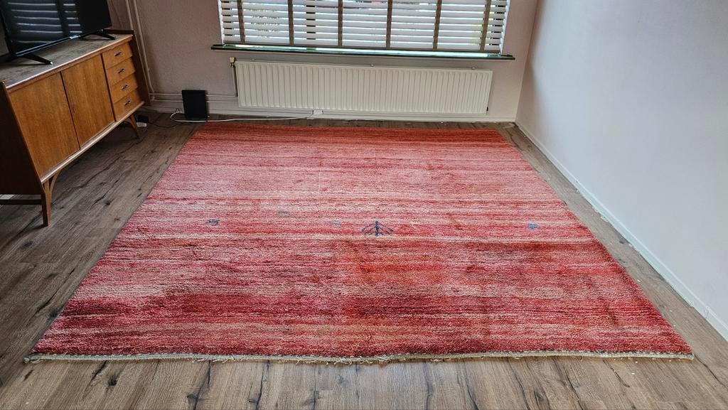 Oud Berber kleed - Rood, Ophalen, Gebruikt, 150 tot 200 cm, 200 cm of meer