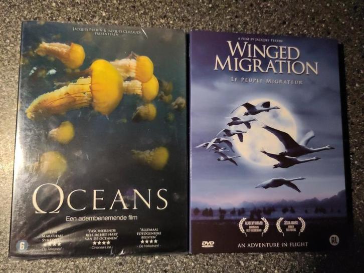 DVD - WINGED MIGRATION + OCEANS, Cd's en Dvd's, Dvd's | Documentaire en Educatief, Gebruikt, Natuur, Alle leeftijden, Ophalen of Verzenden
