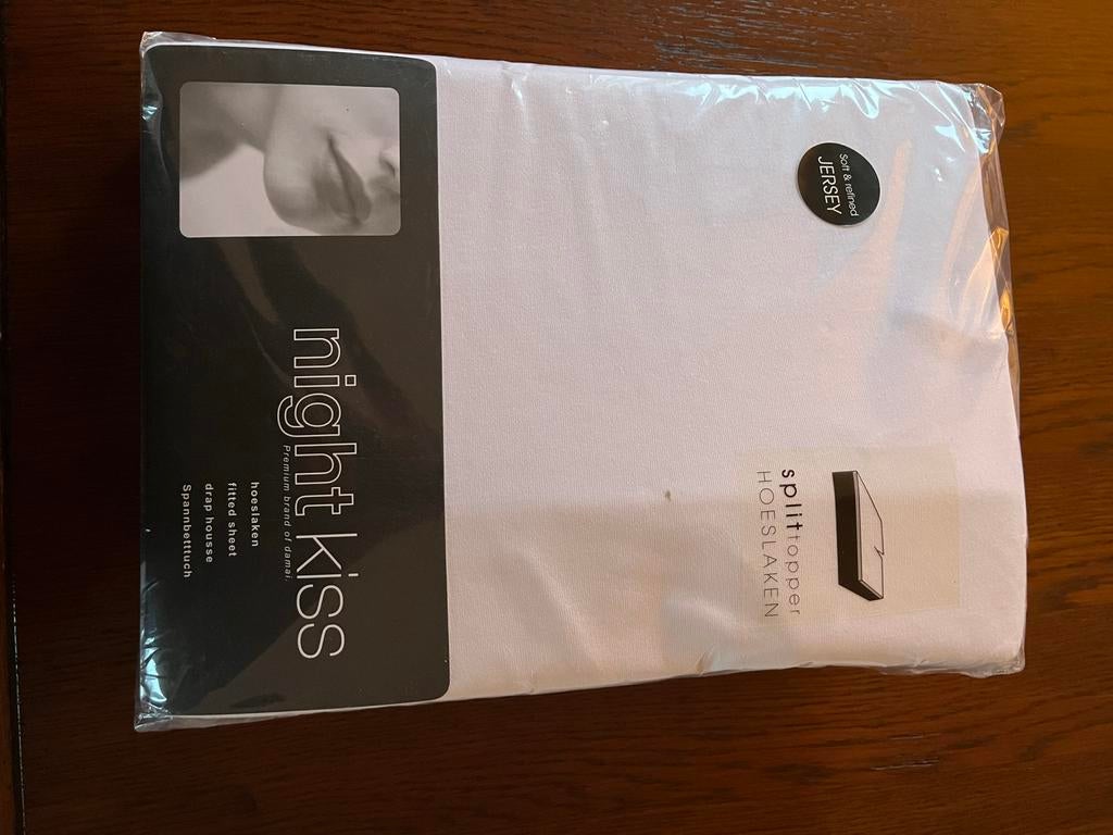 Nieuw Night Kiss Split-Topper Hoeslaken Wit, Huis en Inrichting, Slaapkamer | Beddengoed, Nieuw, Hoeslaken of Sloop, Tweepersoons