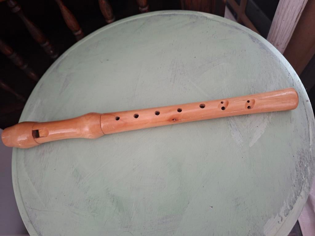 Vintage houten blokfluit., Muziek en Instrumenten, Blaasinstrumenten | Blokfluiten, Ophalen of Verzenden