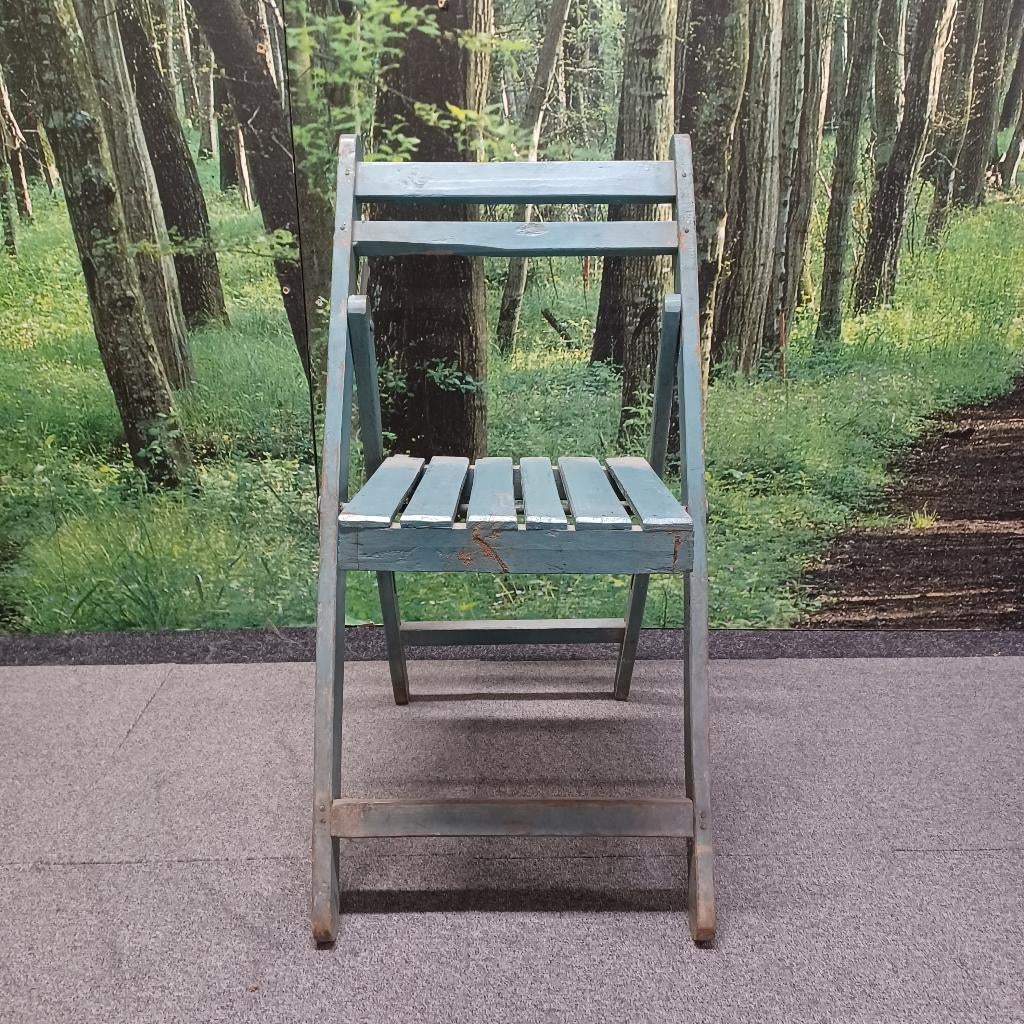 vintage klapstoel, Ophalen, Blauw, Eén, Beekendonk@hubo.nl