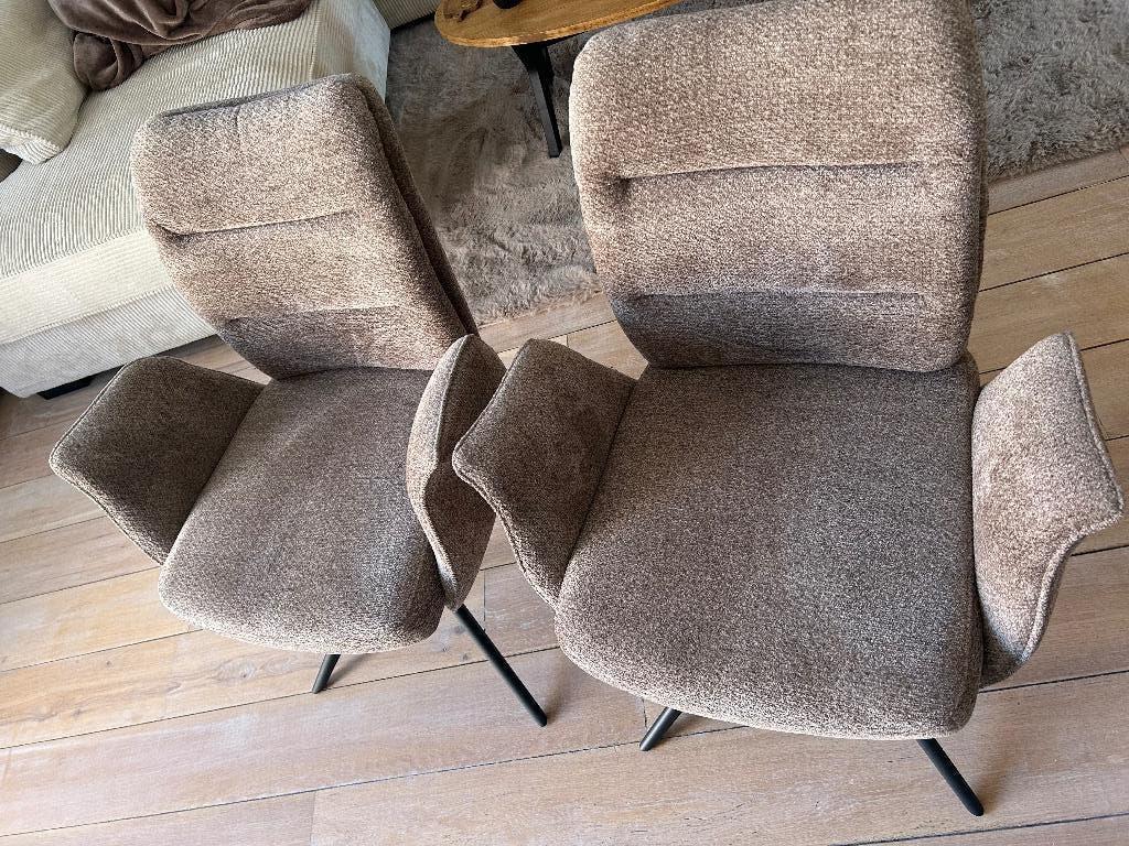 Eetkamer stoelen taupe, Ophalen, Twee, Bruin, Zo goed als nieuw
