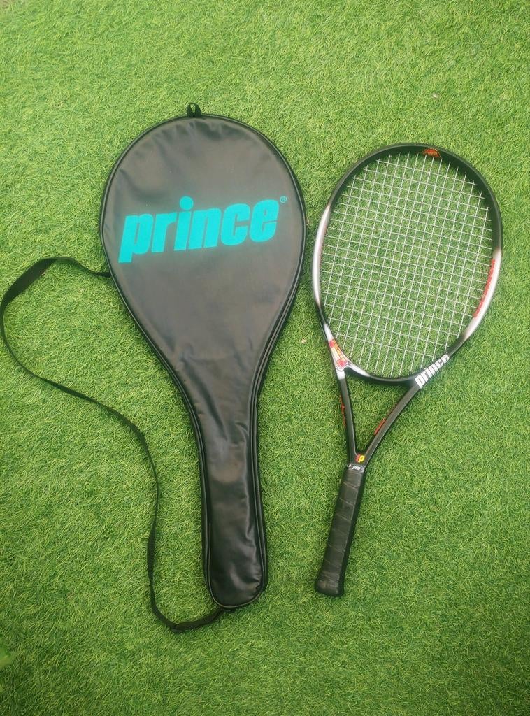 Prince Advance Power Beam tennisracket midplus L3 zwart-rd, Gebruikt, Prince, Ophalen of Verzenden, Racket