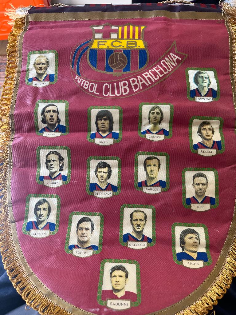 Barcelona vaandel Cruyff, Verzamelen, Sportartikelen en Voetbal, Ophalen of Verzenden, Gebruikt, Buitenlandse clubs, Vaantje of Sjaal