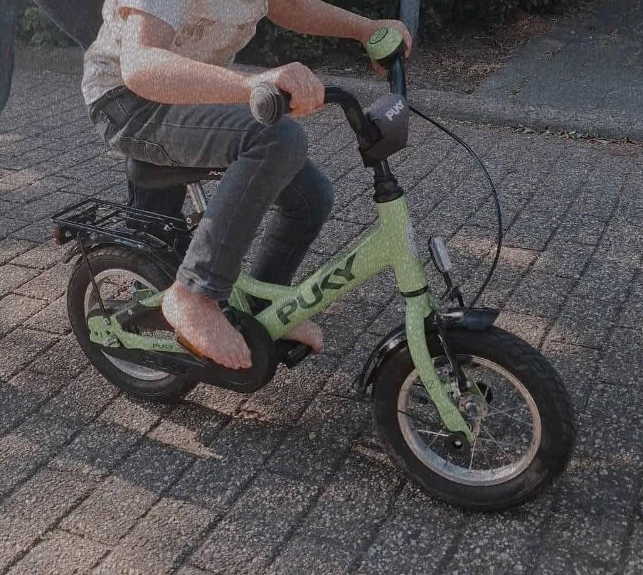 Groene Puky kinderfiets!, Ophalen, Gebruikt, Minder dan 16 inch, Puky