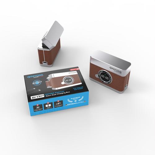 Platinum Retro Dual Charging Case USB-C Canon LP-E17, Audio, Tv en Foto, Fotografie | Accu's en Batterijen, Verzenden, Nieuw