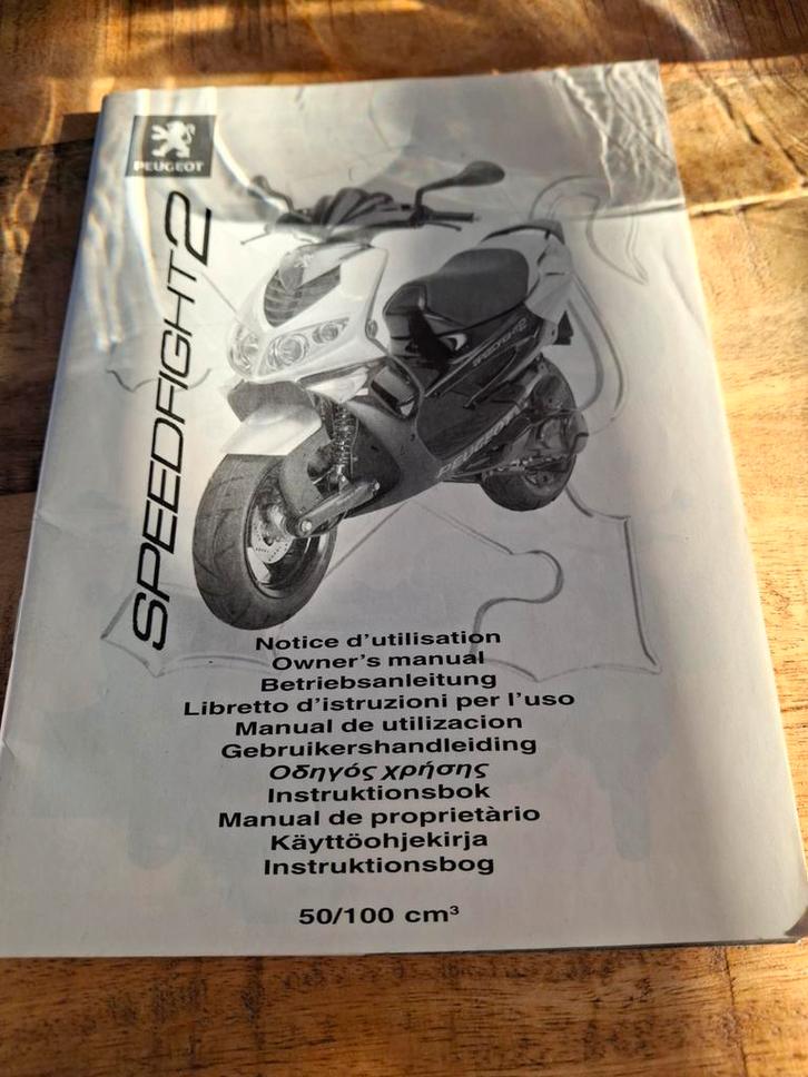 Handleiding Peugeot Speedfight 2 (50/100 cm³), Fietsen en Brommers, Handleidingen en Instructieboekjes, Gebruikt, Ophalen of Verzenden
