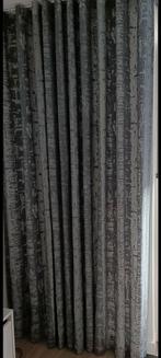 Antracietgrijze gordijnen met wave plooi en RVS rails, Huis en Inrichting, Stoffering | Gordijnen en Lamellen, Ophalen, Grijs