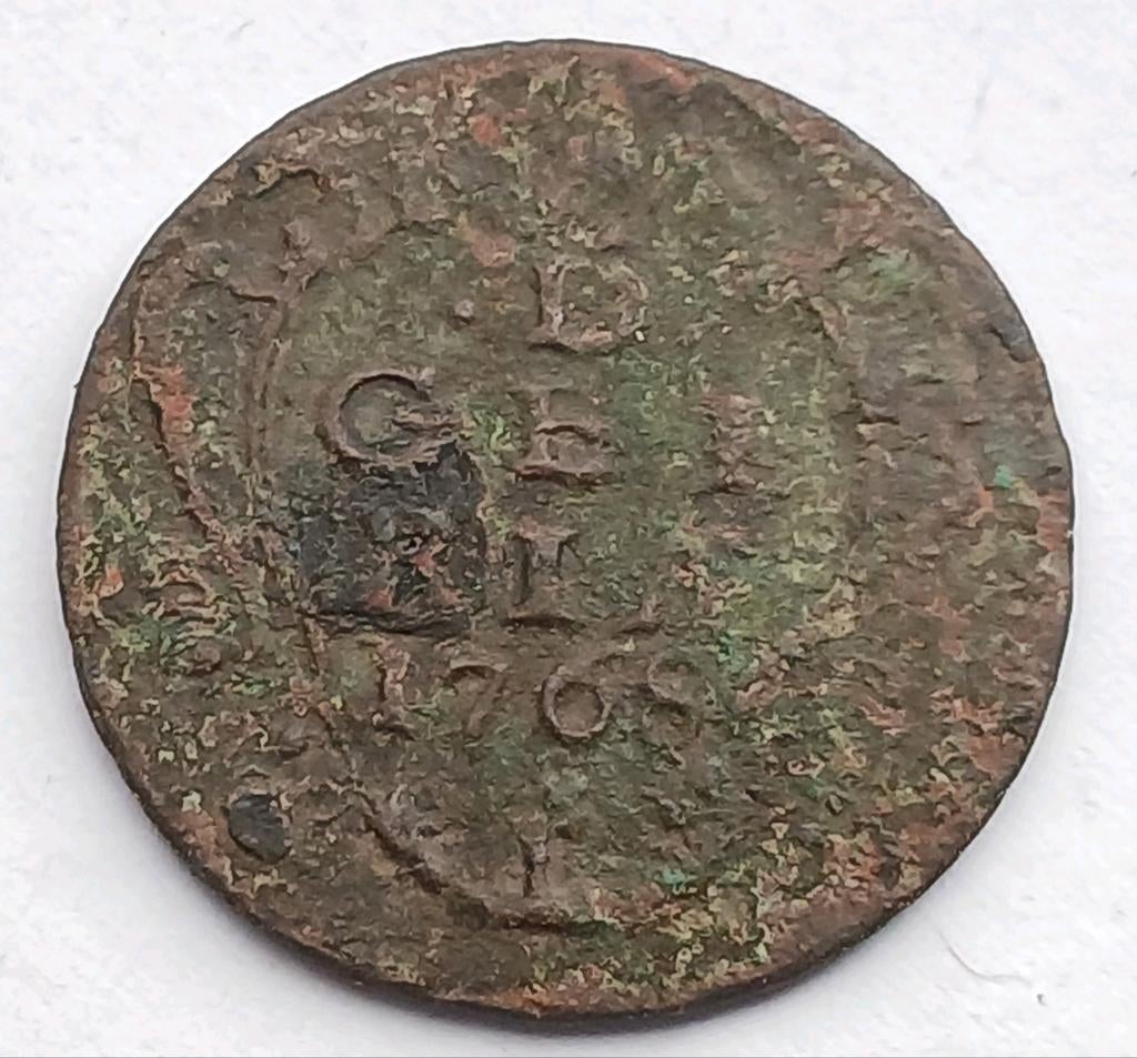 1 Duit 1768 Gelderland Oude Antieke Munt Nederland Gelria, Ophalen of Verzenden, Vóór koninkrijk, Overige waardes