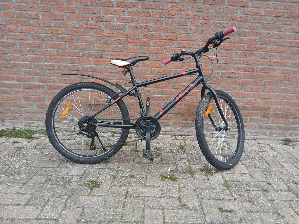 Amigo Mountainbike 24 inch - Zwart/Rood, Fietsen en Brommers, Fietsen | Mountainbikes en ATB, Gebruikt, Heren, Overige merken