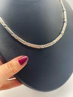 C665 Prachtige massief zilveren FBM ketting heldere stenen, Sieraden, Tassen en Uiterlijk, Kettingen, Ophalen of Verzenden, X