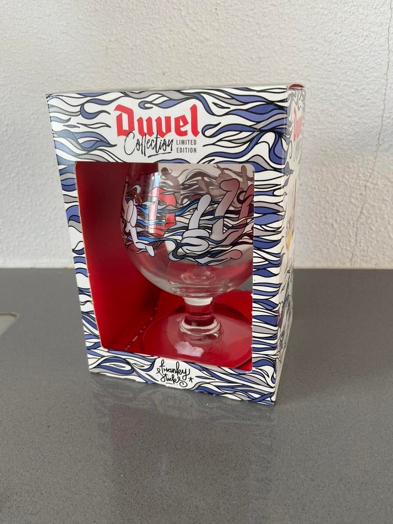 Bierglas Duvel Collection Limited edition Franky Sticks, Ophalen, Zo goed als nieuw, Glas of Glazen, Duvel