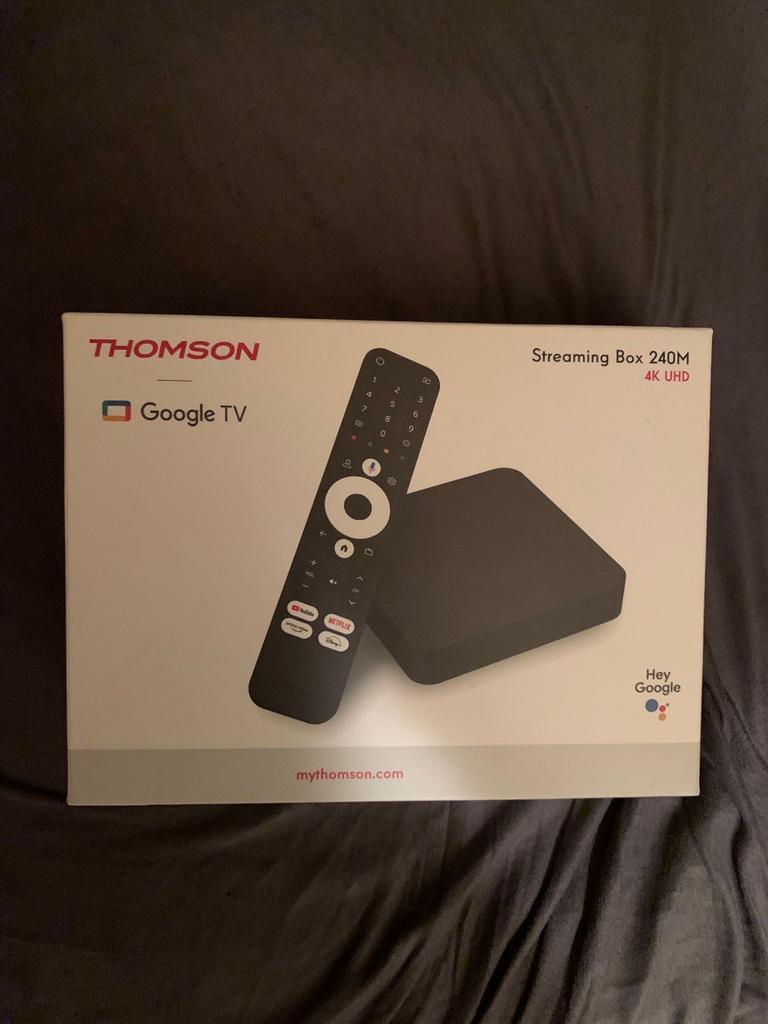 Thomson streaming box 4K UHD 240M - z.g.a.n. in doos, Thomson, Info@thomson.com, Ophalen of Verzenden, Zo goed als nieuw