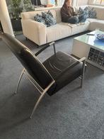 Zwarte stoel, Huis en Inrichting, Stoelen, Ophalen, Gebruikt, Zwart, Leer