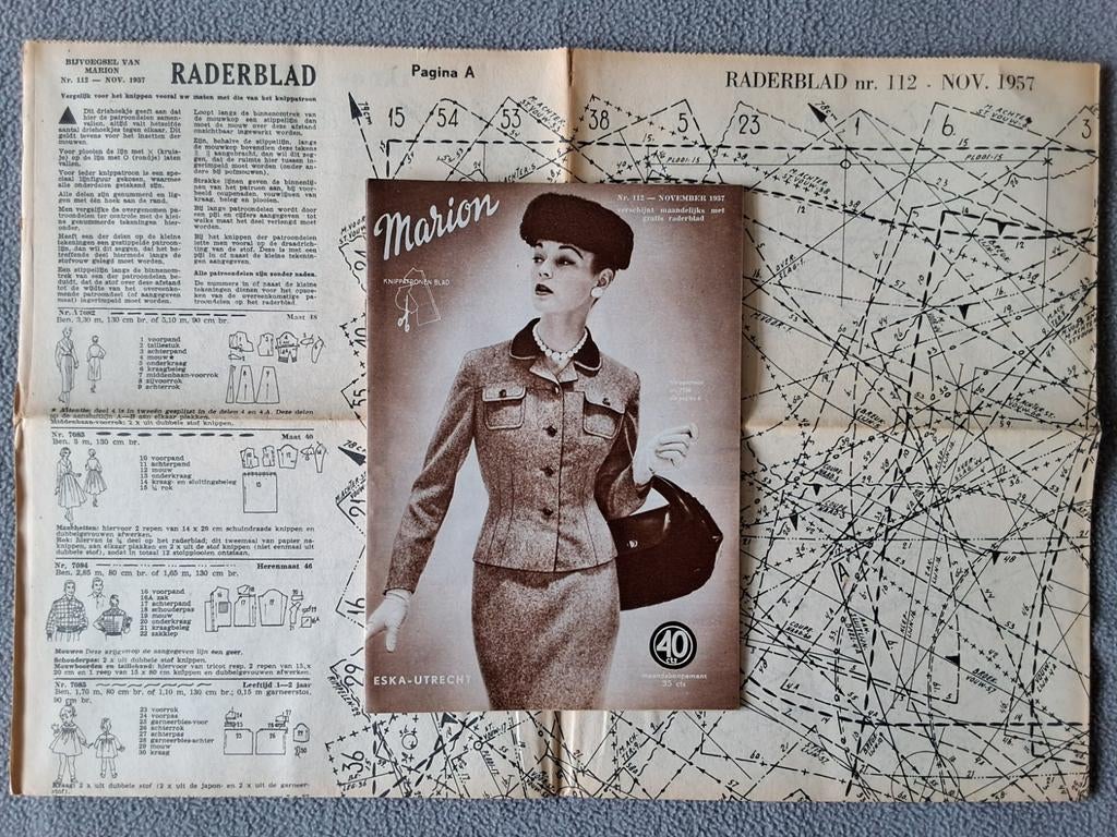 Marion kledingpatronen 1957, Hobby en Vrije tijd, Kledingpatronen, Ophalen of Verzenden, Gebruikt, Vrouw, Marion
