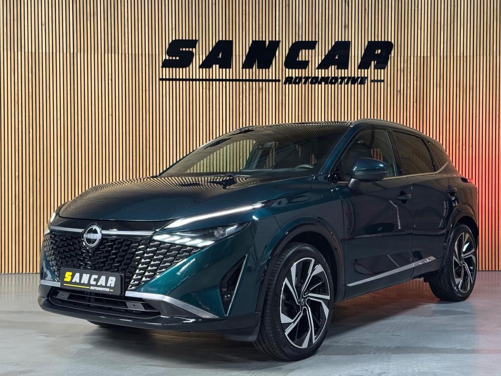 Nissan Qashqai 1.3 MHEV Xtronic Tekna Plus FACELIFT|PANO|BOS, Auto's, Gebruikt, Zwart, 4 cilinders, Leder