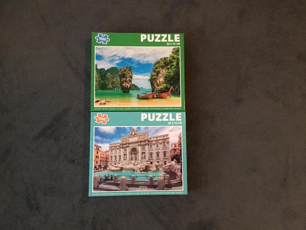 2 puzzels  1000 stukjes, Ophalen, 500 t/m 1500 stukjes, Zo goed als nieuw
