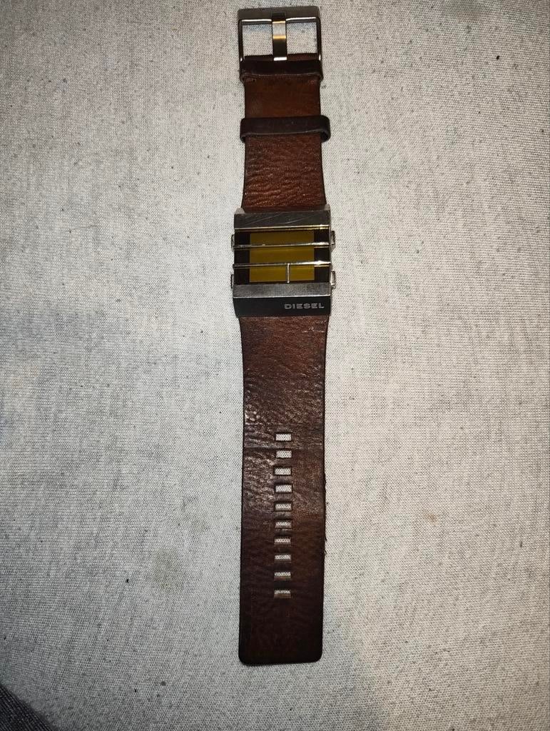 Vintage Diesel Horloge Heren - Uniek Design, Overige merken, Staal, Polshorloge, Ophalen of Verzenden