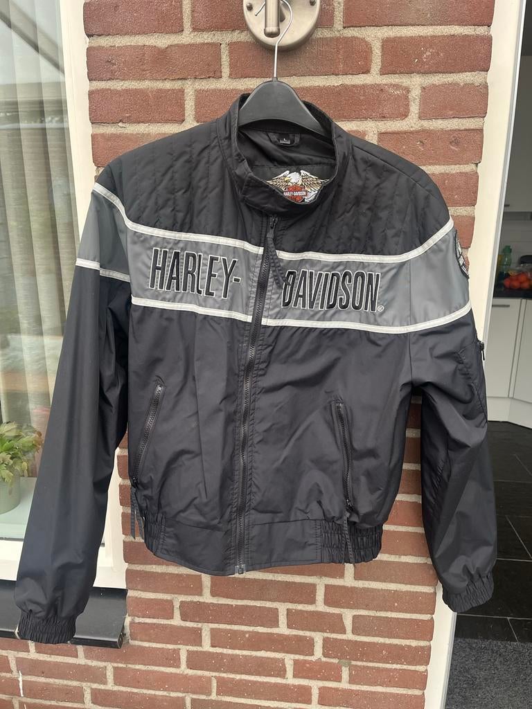 Harley-Davidson nylon jack, maat L, Motoren, Ophalen of Verzenden, Tweedehands, Heren, Jas | textiel