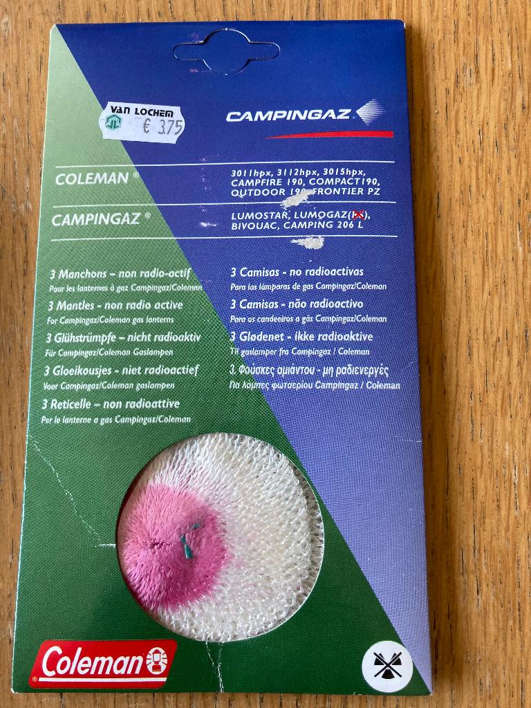 Kousjes voor gaslamp Campingaz of Coleman, Ophalen of Verzenden, Nieuw