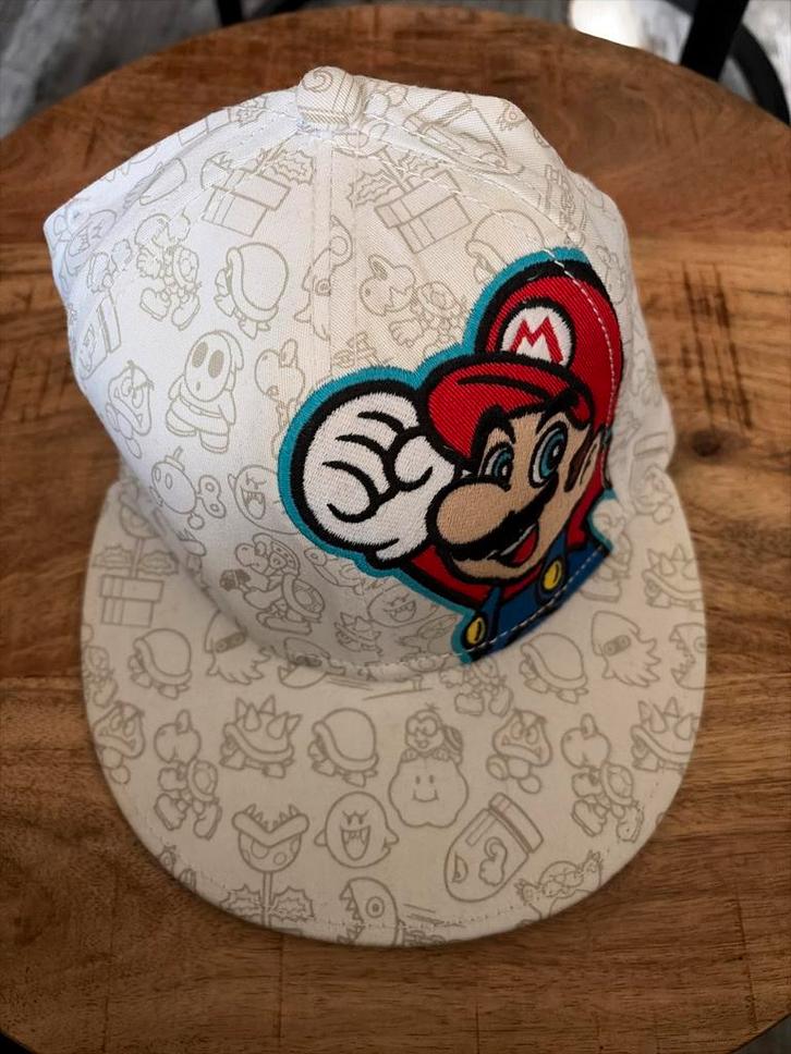 Super Mario Bros. Pet - Wit met Blauw, Kleding | Heren, Hoeden en Petten, Zo goed als nieuw, Pet, Ophalen