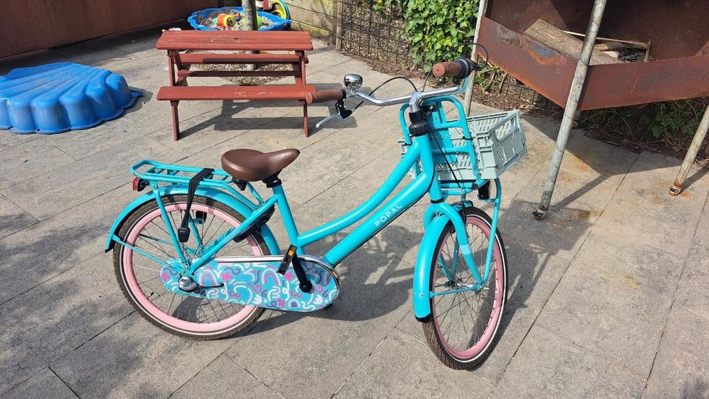 Popal Meisjesfiets 22 inch met versnellingen en mand, Fietsen en Brommers, 22 inch, Gebruikt, Versnellingen, Ophalen of Verzenden
