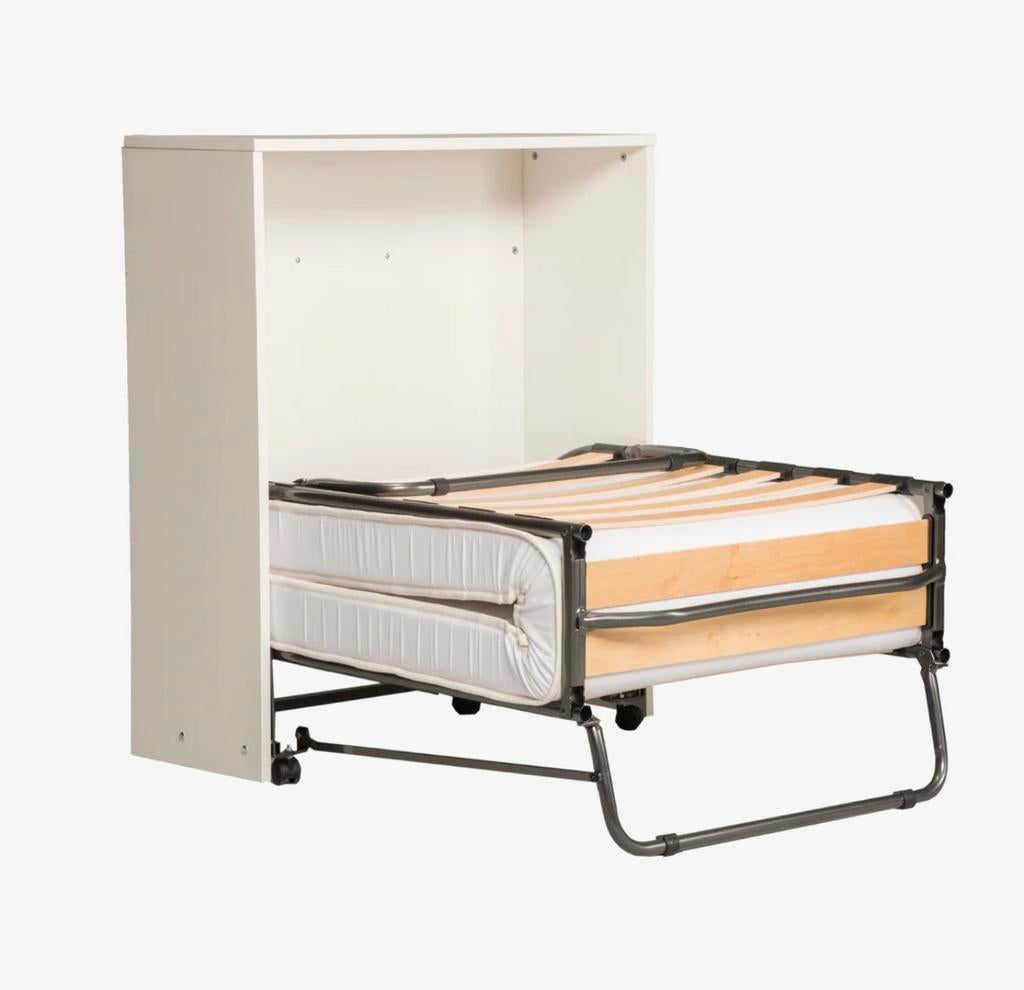 Kastbed incl matras, Ophalen of Verzenden, Zo goed als nieuw, Eenpersoons, Hout